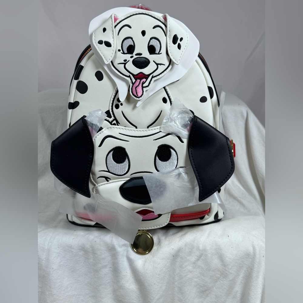 NWT Loungefly Disney 101 Dalmatians Pongo freckles mini Backpack - Picture 7 of 13